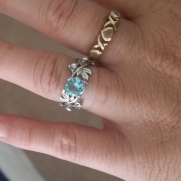 NWT CZ Leaf Vine Forest Nymph Statement Ring - Picture 7 of 7